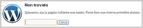 Errore 404 WordPress