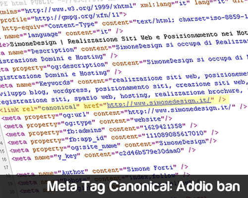 Meta Tag Canonical Addio Ban
