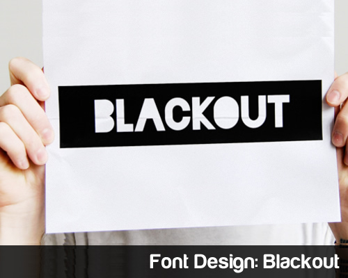 Font Design Blackout